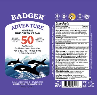 Badger Adventure Sport Label (Tu47156 Adventure 2.9oz V2)